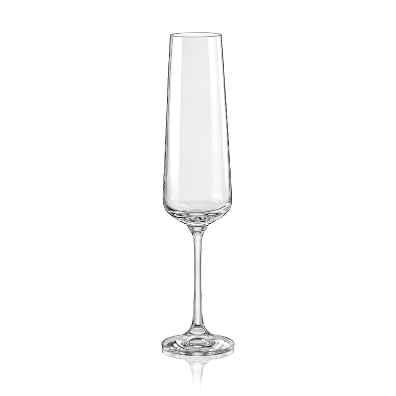 Sandra Crystal Glasses - 6x 200ml Champagne, 6x 200ml Champagne - promo